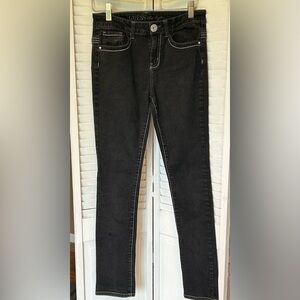 Girls Size 16 GUESS Daredevil Skinny Stretch black jeans